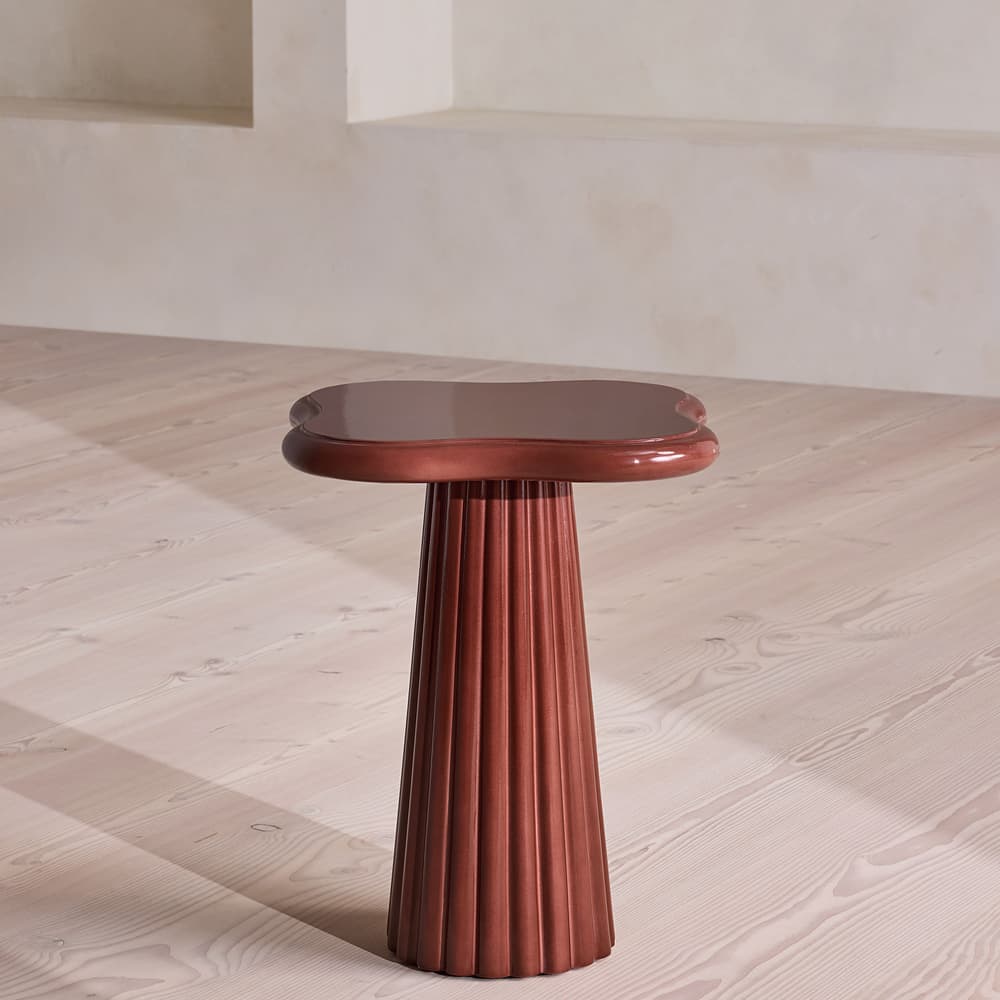 Dayton Outdoor Side Table - Concrete - Maroon - Listing - Image 3