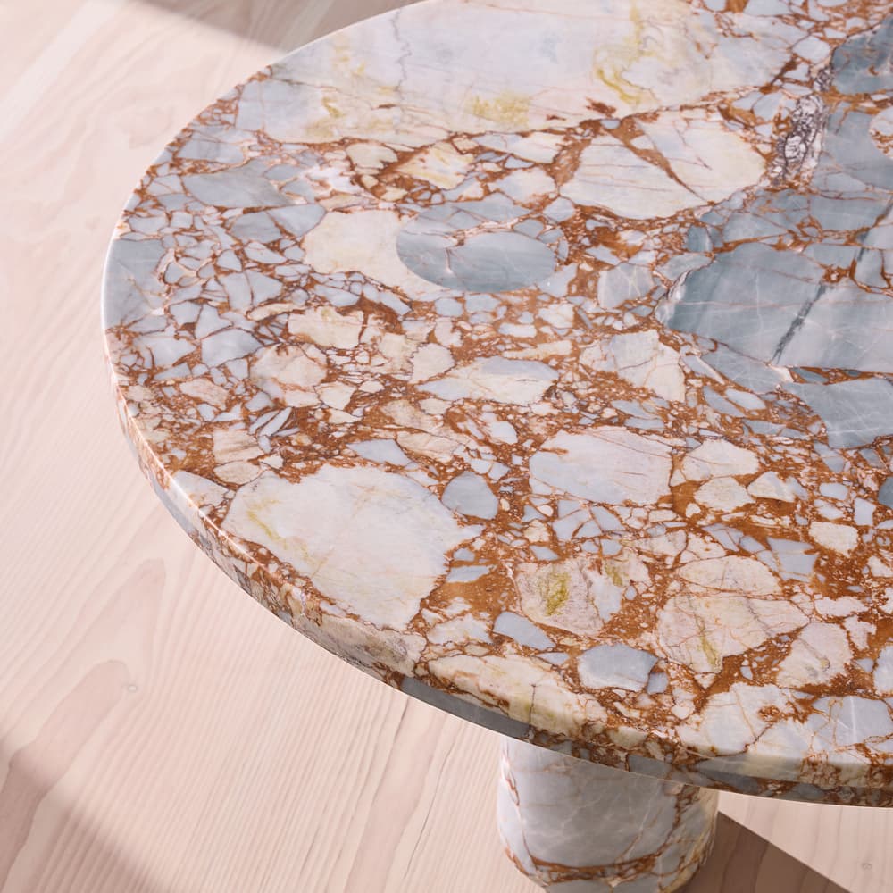 Tisbury Outdoor Coffee Table - Breccia Pernice Marble - UK - Images - Image 3