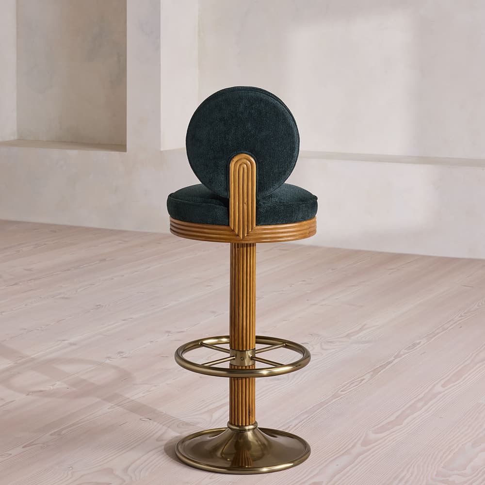 Alma Barstool - Linen Chenille - Deep Teal - UK - Images - Image 3