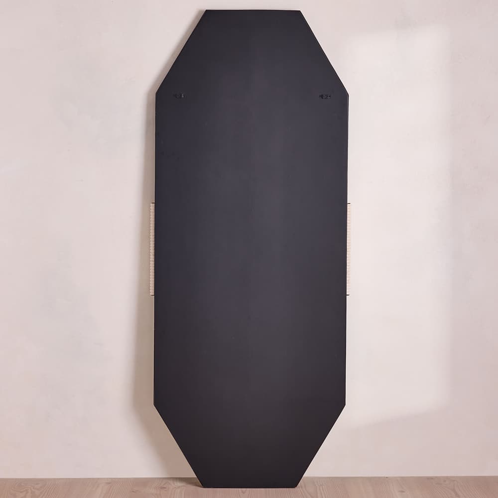 Welton Floor Mirror - Blackened Brass & Travertine - Listing - Image 3