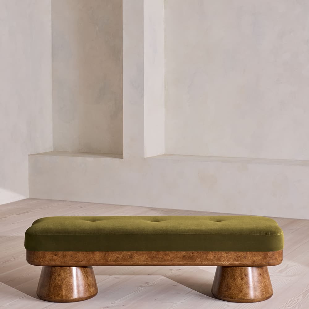 Hallie Bench - Velvet - Olive - US - Listing - Image 3