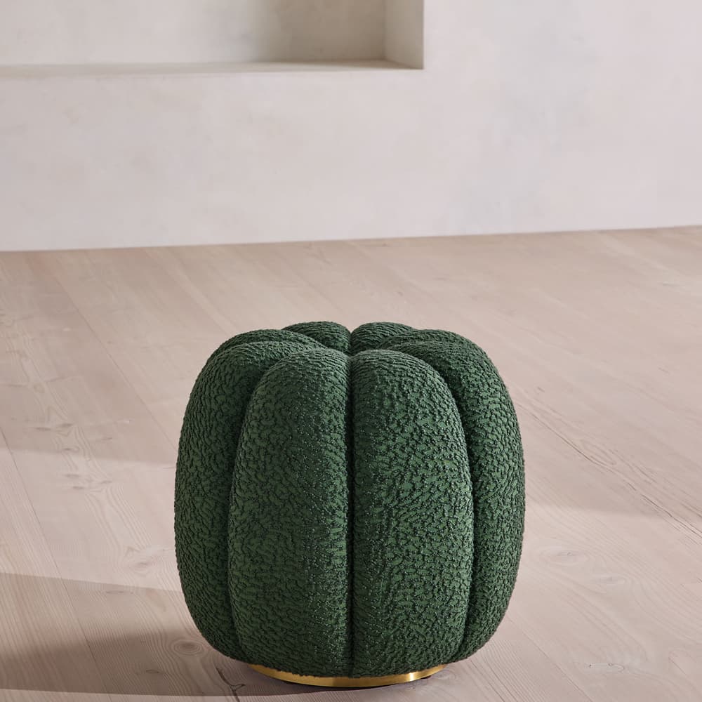 Sofia Footstool - Boucle Jacquard - Marine - US - Listing - Image 3