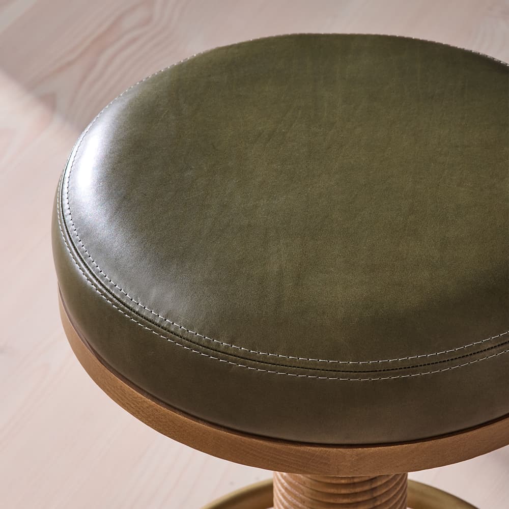 Bryden Tall Barstool - Leather - Moss - US - Images - Image 3