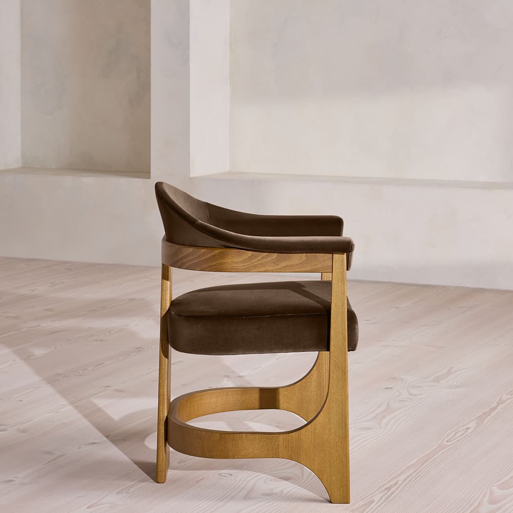 Georgina Dining Chair - Velvet - Chocolate - UK - Images - Image 3