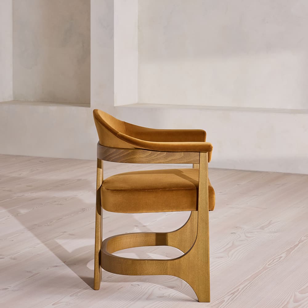 Georgina Dining Chair - Velvet - Mustard - UK - Images - Image 3