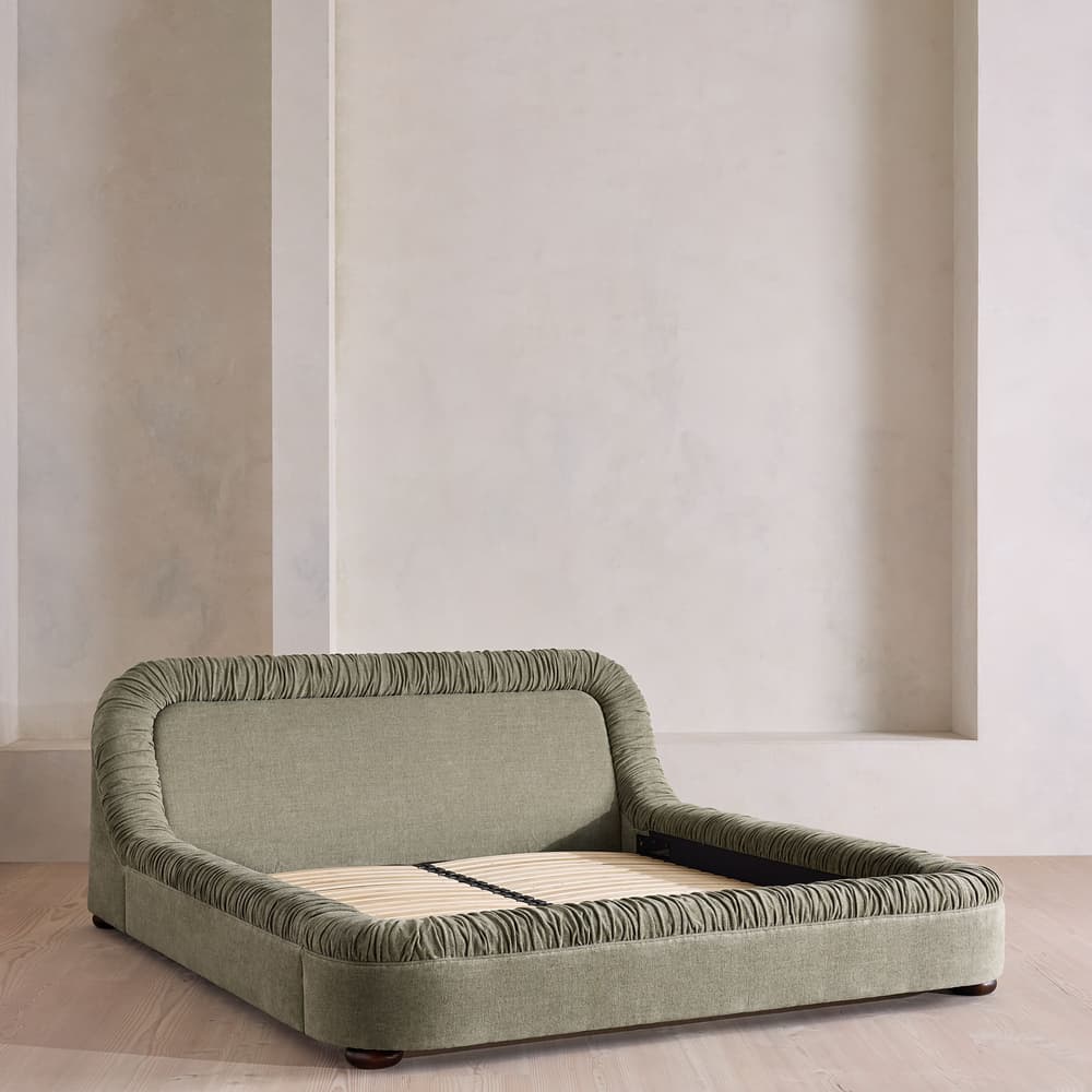 Vara Bed - Emperor - Linen Chenille - Sage - Images - Image 3