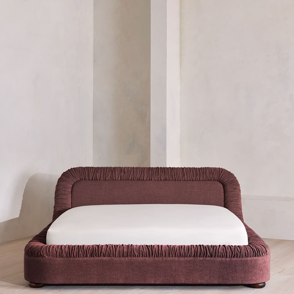 Vara Bed - King - Linen Chenille - Bordeaux - Listing - Image 3