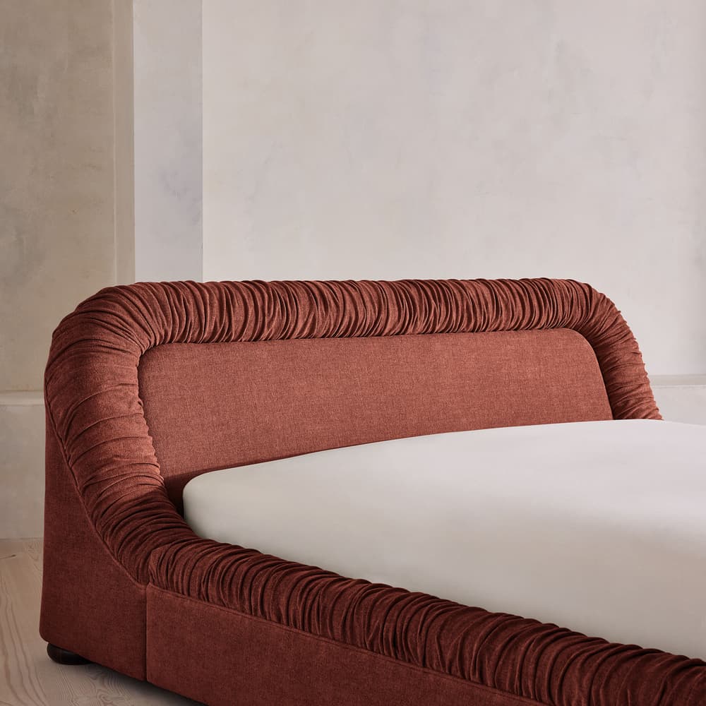 Vara Bed - Queen - Linen Chenille - Rust - US - Images - Image 3