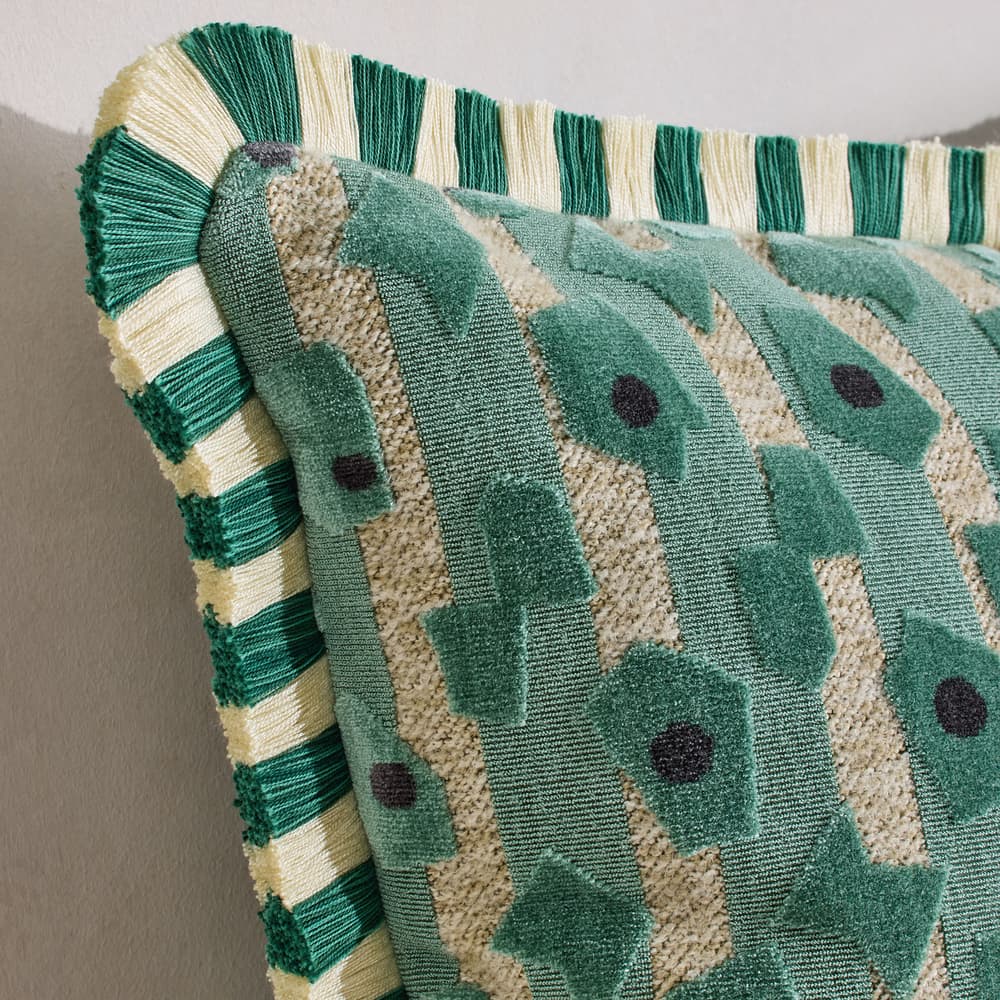 Jeremiah Square Cushion - Aqua - Images - Image 3