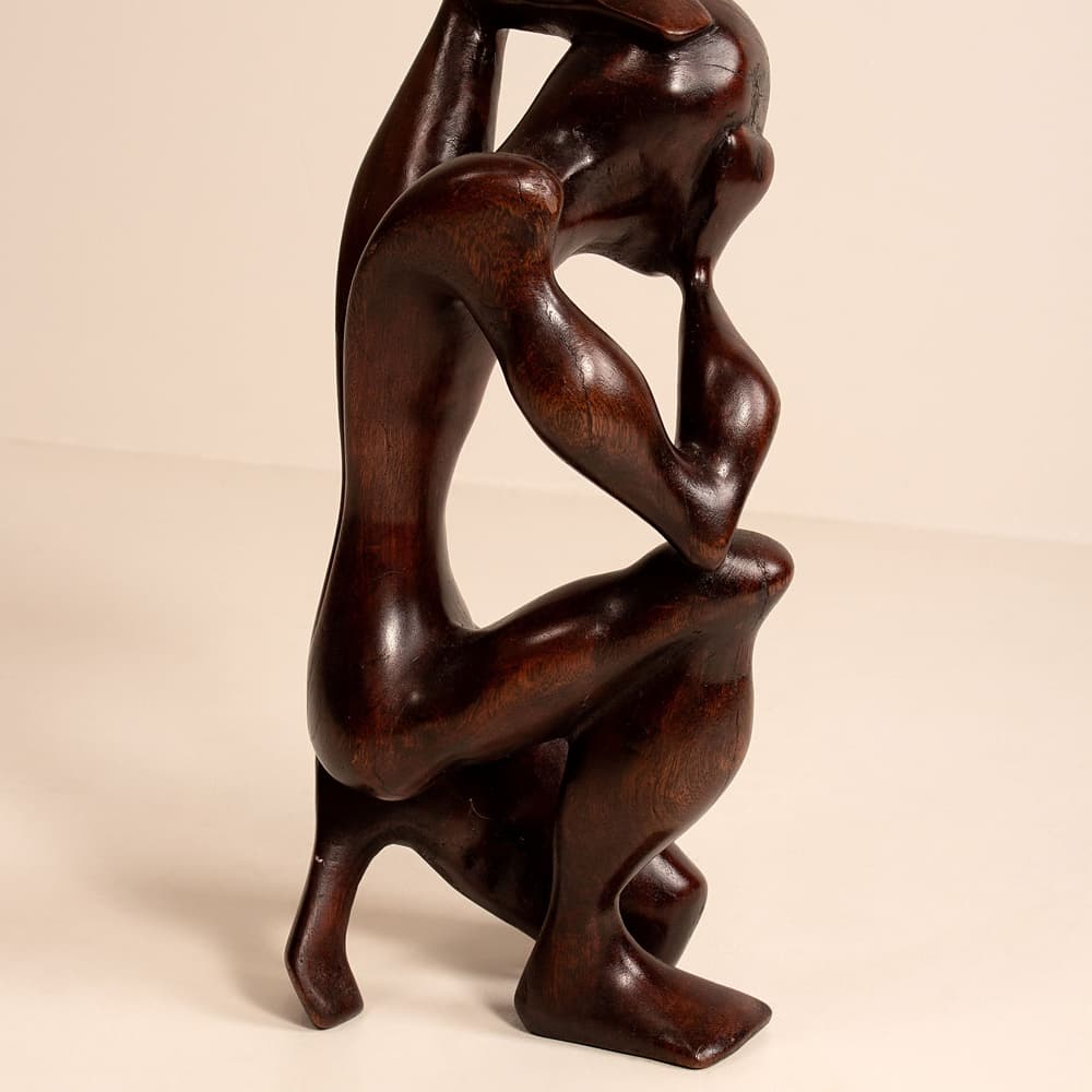 Vintage Carved Sculptural Figurine - Ebonised Wood - Images - Image 3