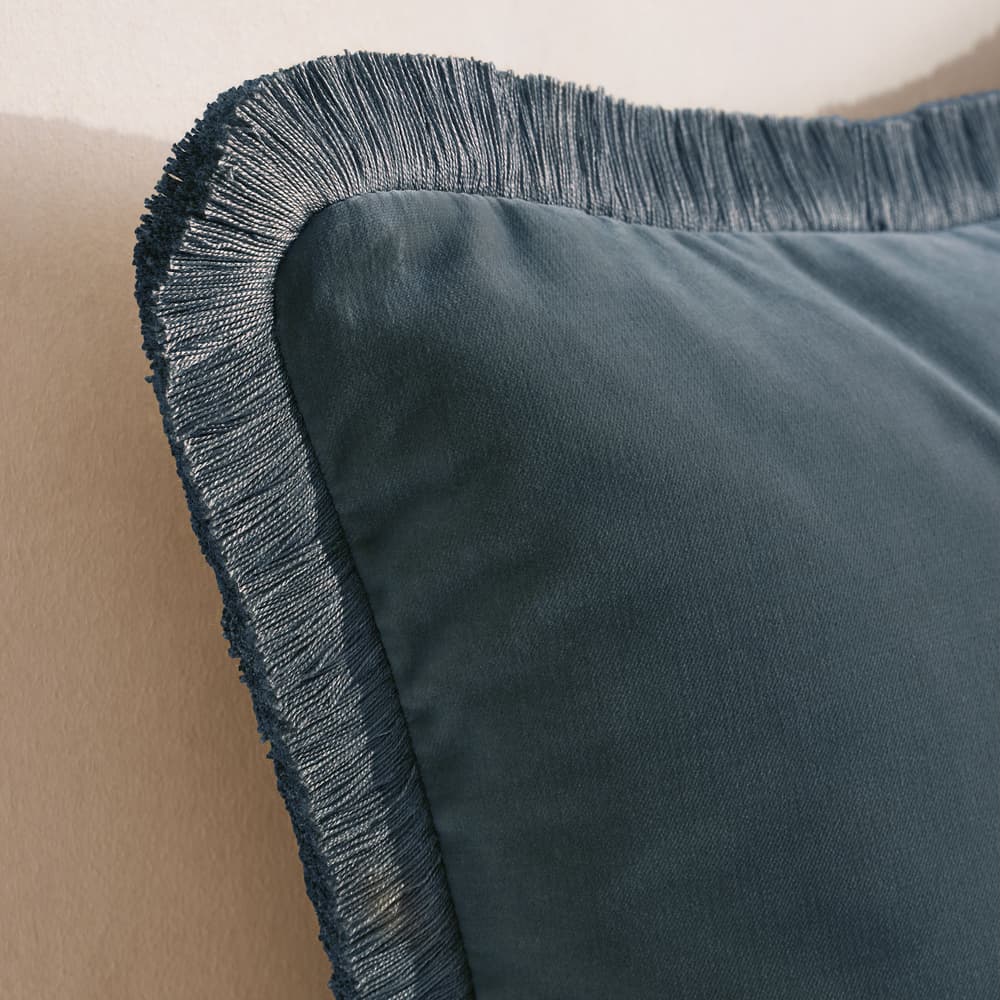 Margeaux Square Cushion - Grey Blue - Images - Image 3