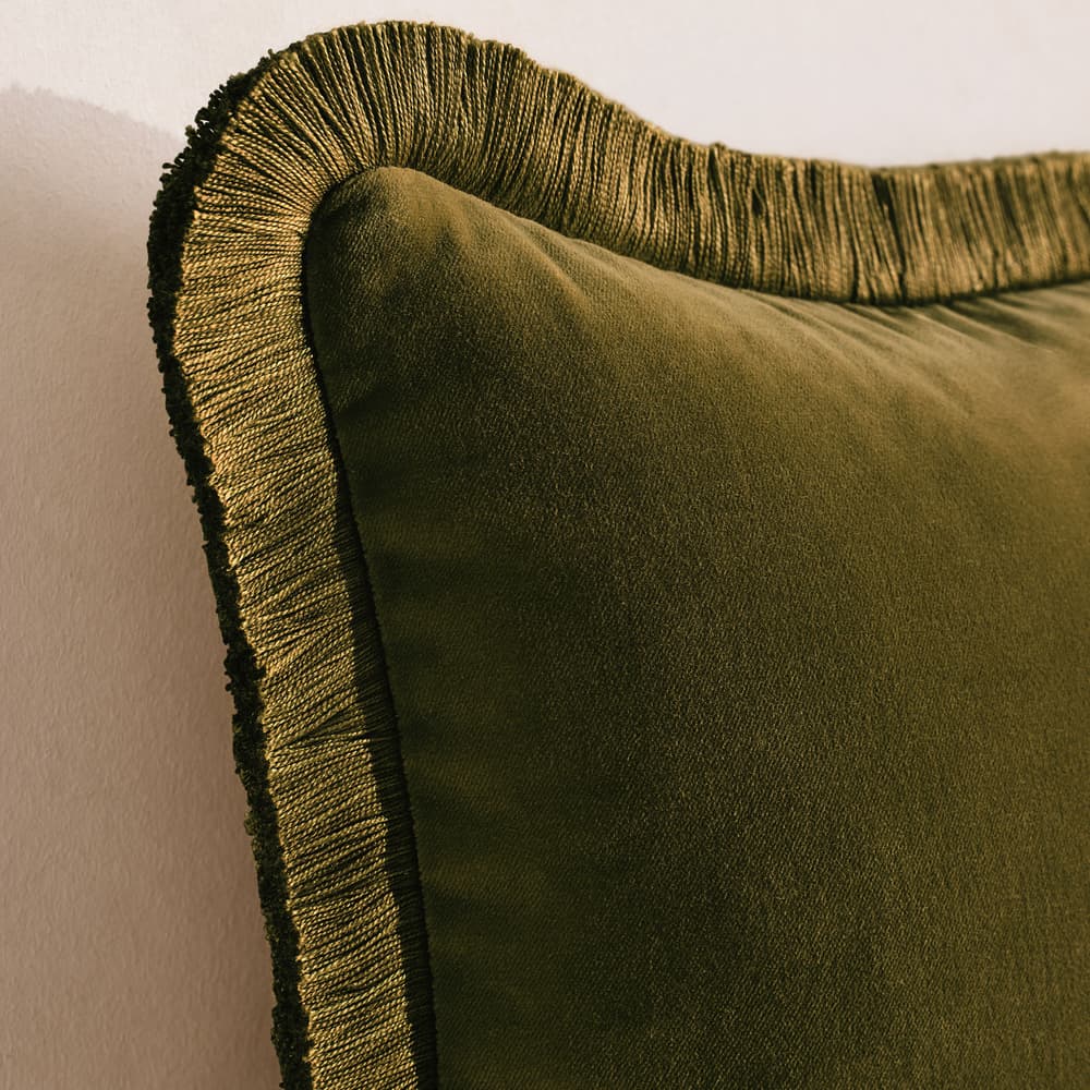 Margeaux Oblong Cushion - Olive - Images - Image 3