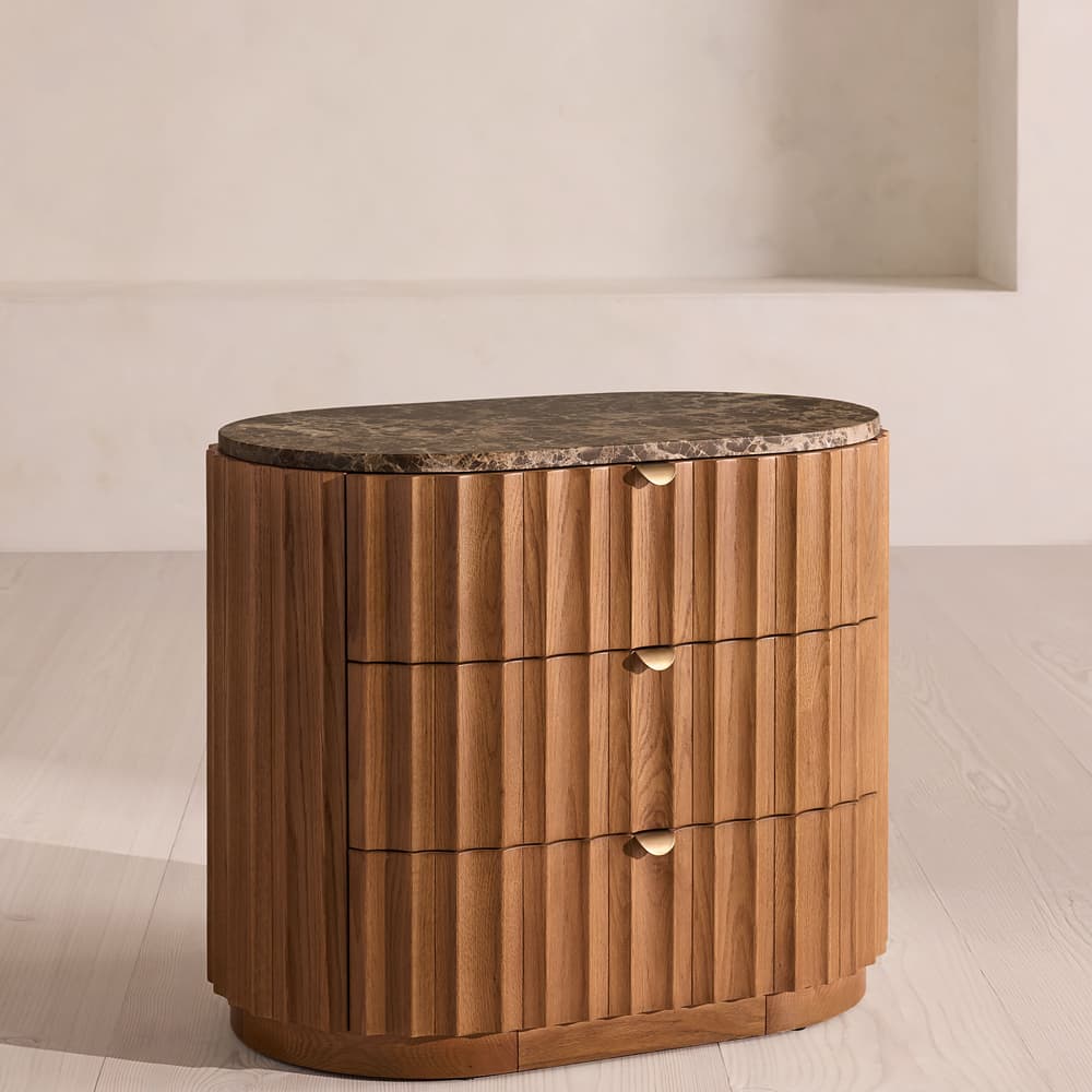 Railton Bedside Table - Dark Emperador Marble - Large - Listing - Image 3
