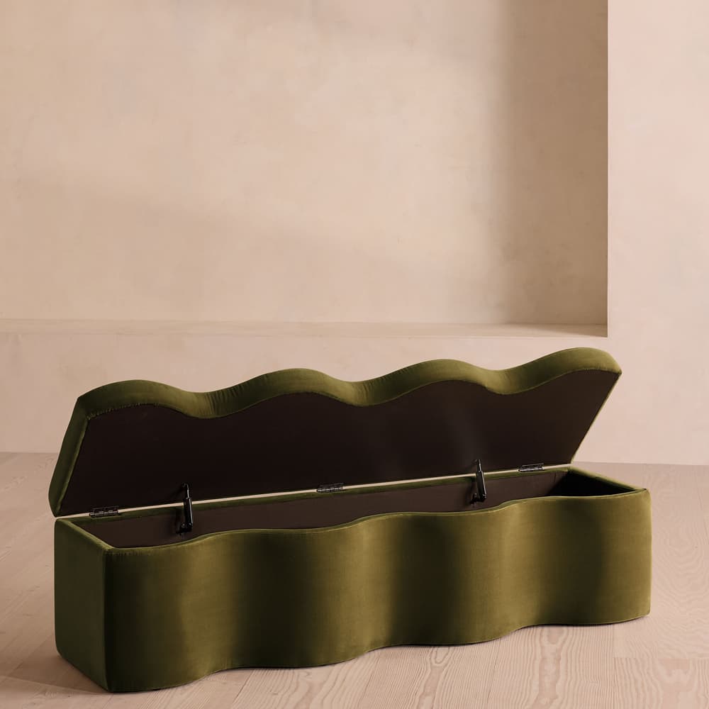 Eli Storage Bench - Olive Velvet - Images - Image 3