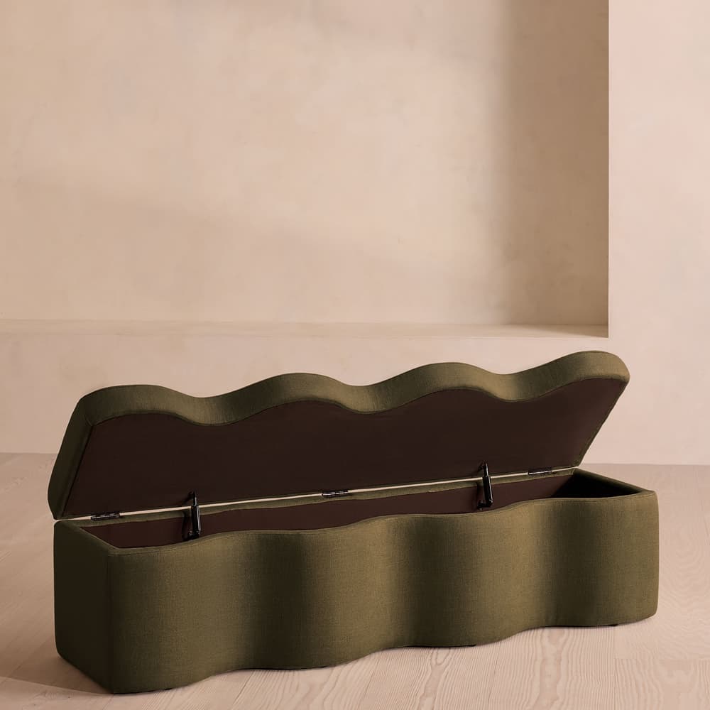 Eli Storage Bench - Linen - Olive - Images - Image 3
