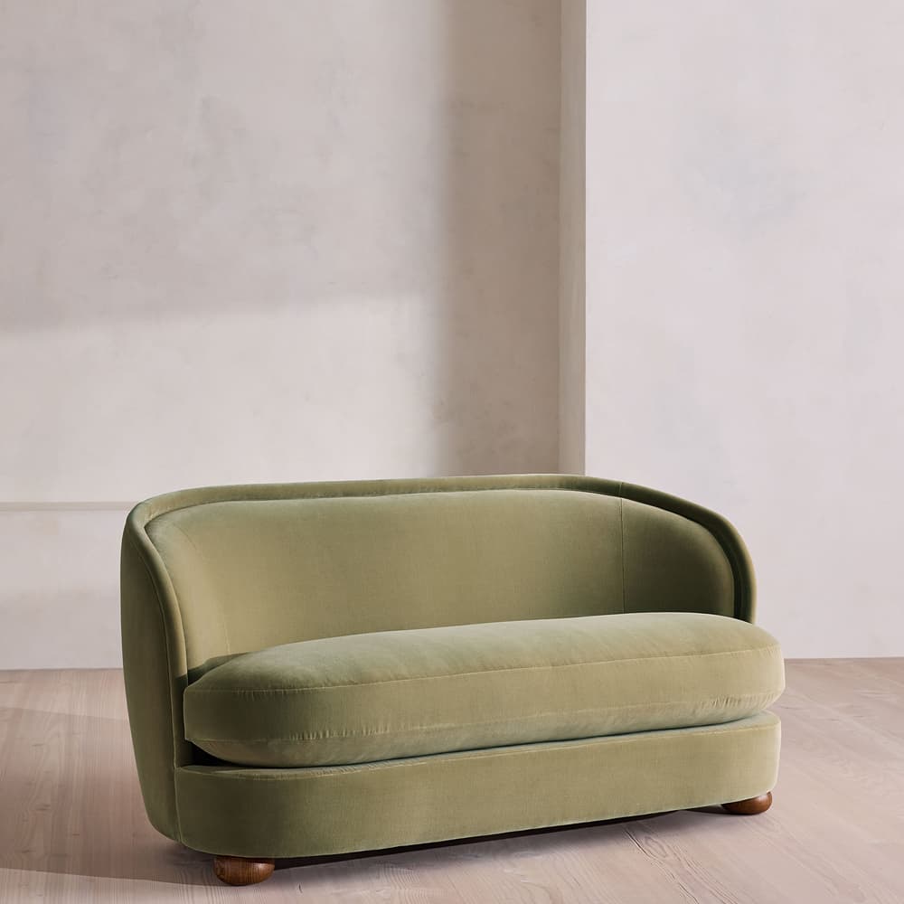 Blair Two Seater Sofa - Velvet - Lichen - UK - Listing - Image 3