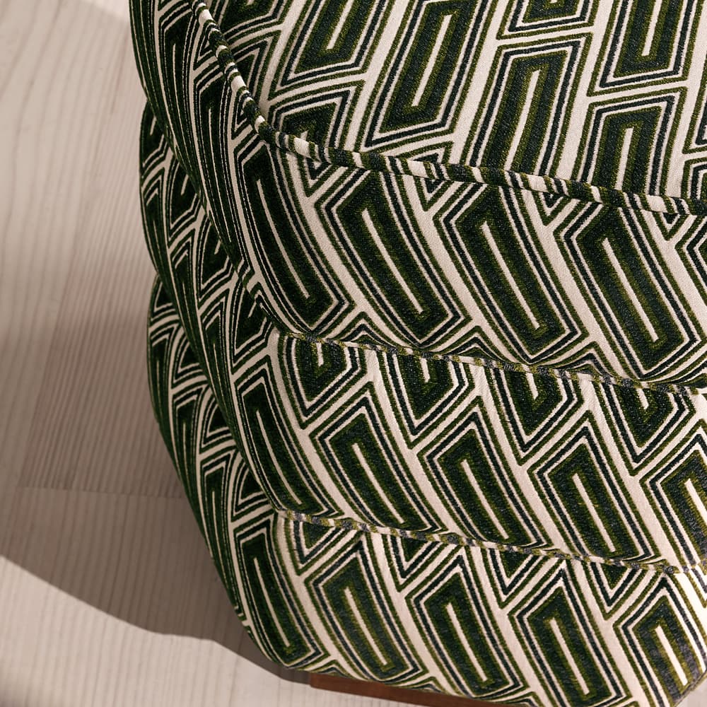Lyla Footstool - Vende Jacquard - Olive - UK - Images - Image 3