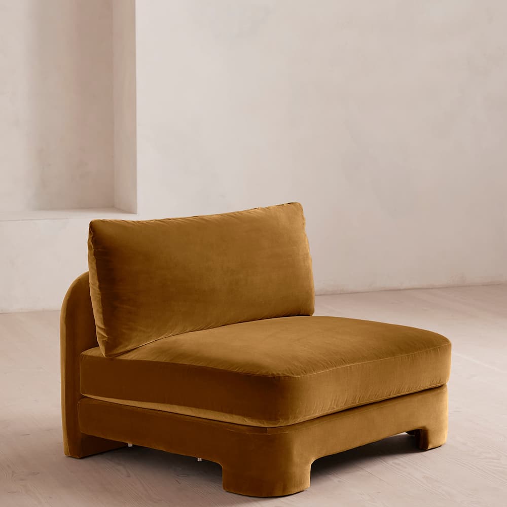 Odell Armless Module - Velvet - Mustard - Image 2