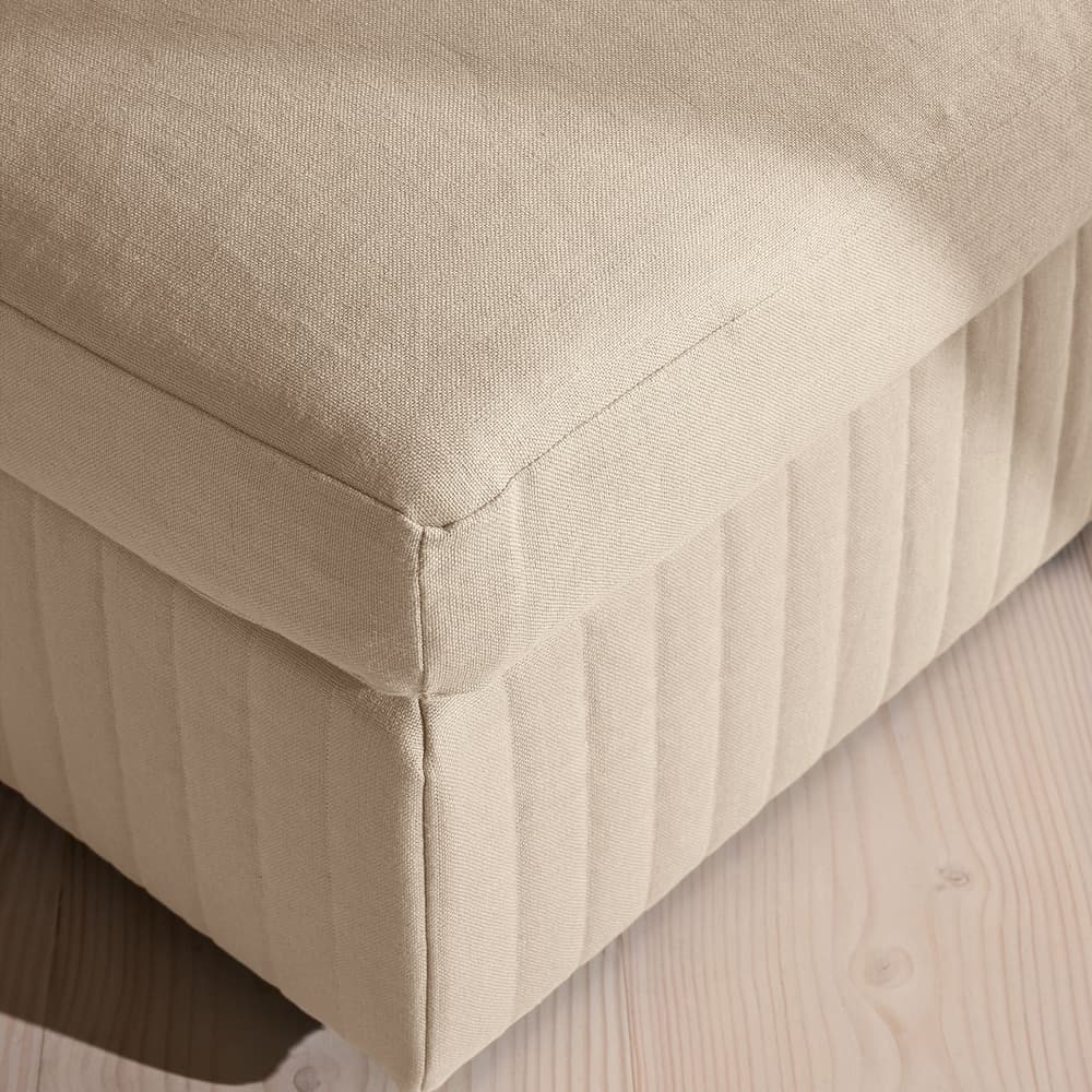 Oona Ottoman - Linen - Bisque - US - Images - Image 3
