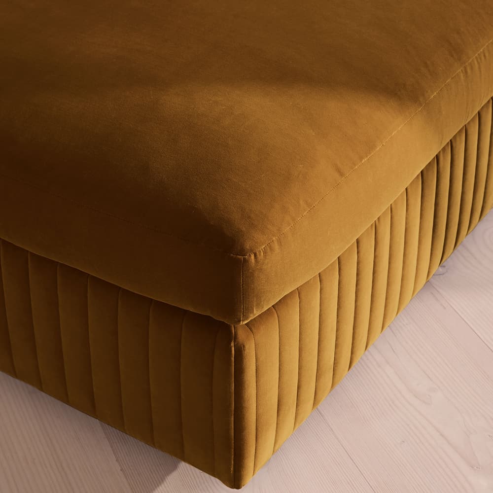Oona Ottoman - Mustard Velvet - US - Images - Image 3