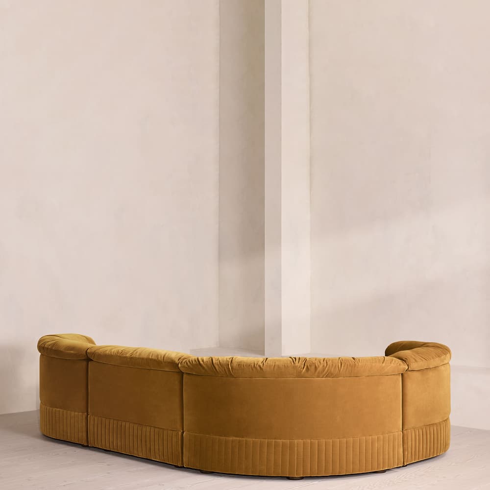 Oona Sectional Sofa - L-Shape Sofa - Velvet Mustard - US - Images - Image 3