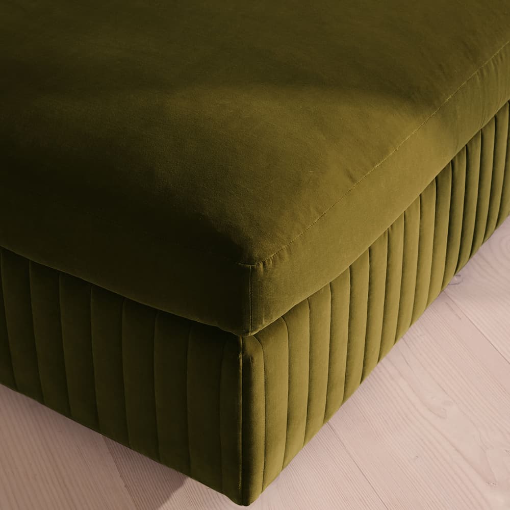 Oona Ottoman - Olive Velvet - UK - Images - Image 3