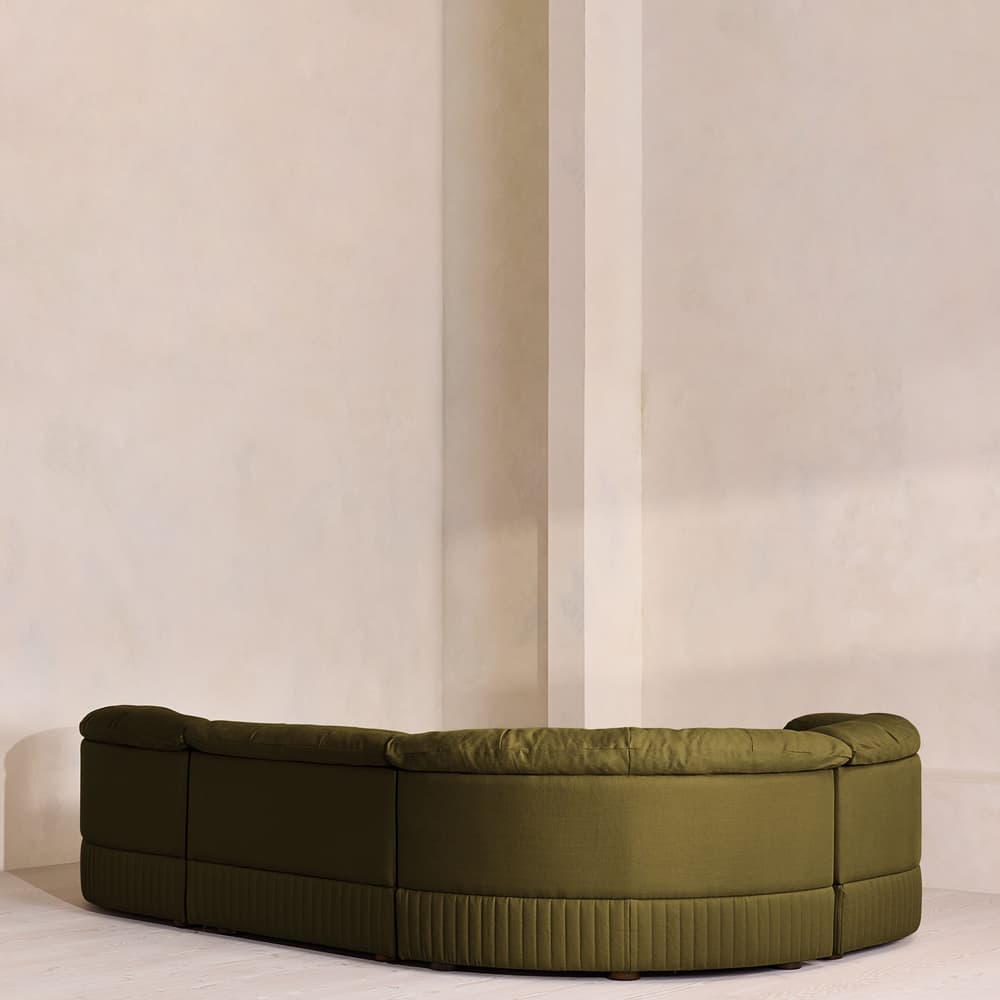 Oona Sectional Sofa - L-Shape Sofa - Linen - Olive - US - Images - Image 3
