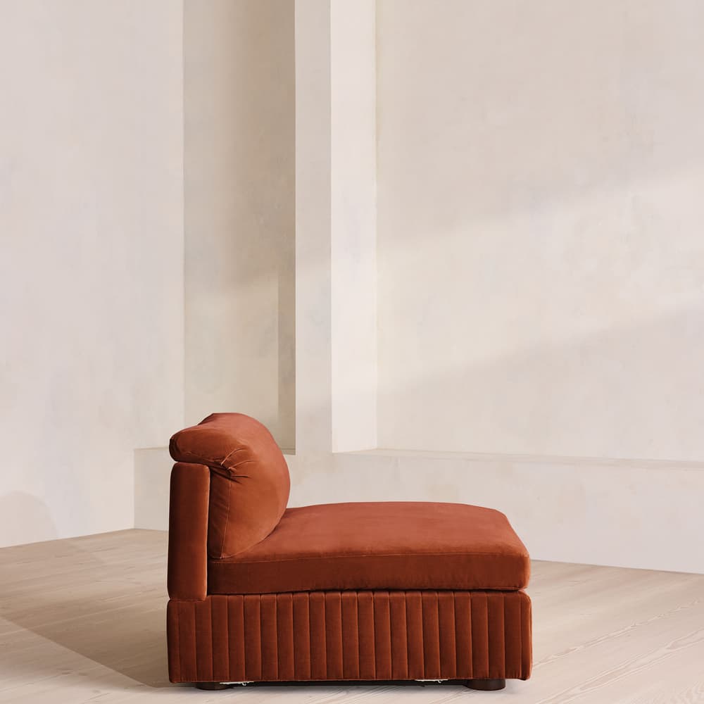 Oona Sectional Sofa - Armless Module - Velvet Rust - US - Image 3