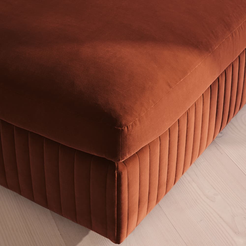 Oona Ottoman - Velvet Rust - US - Images - Image 3