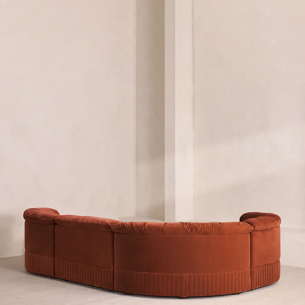 Oona Sectional Sofa - L-Shape Sofa - Velvet Rust - US - Images - Image 3
