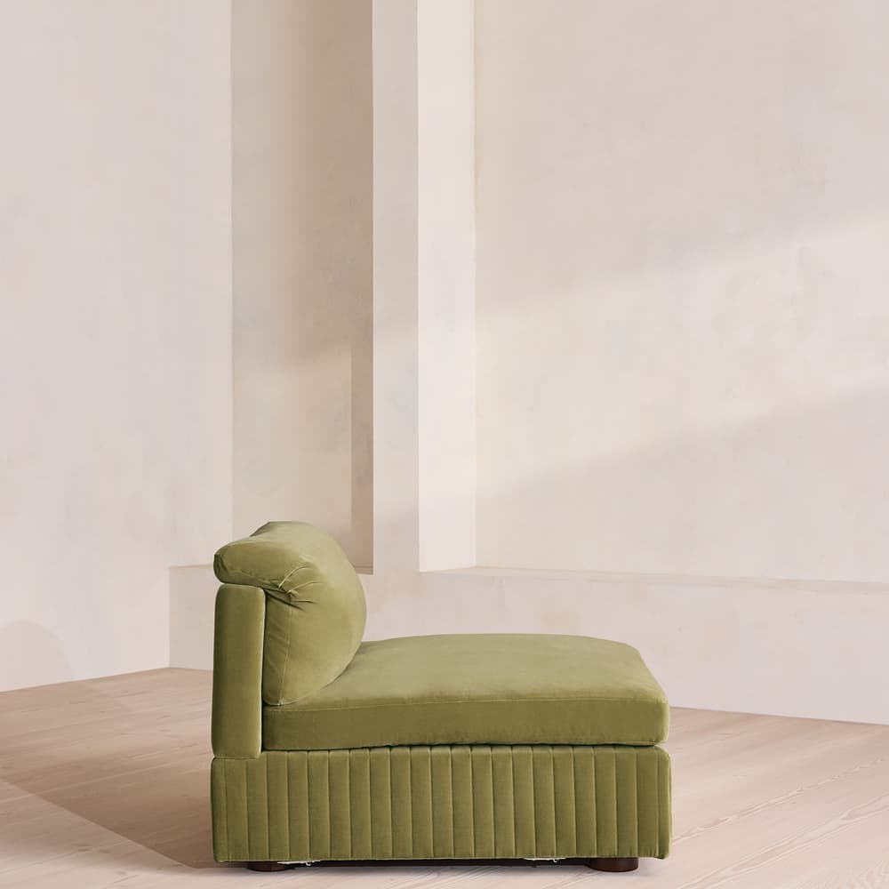 Oona Modular Sofa - Armless Module - Velvet Lichen - UK - Image 3