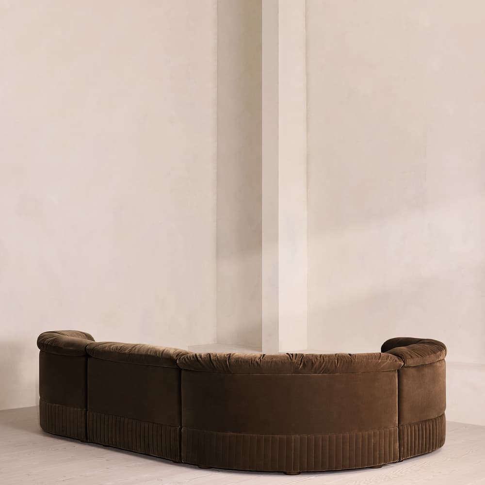 Oona Modular Sofa - L-Shape Sofa - Velvet - Chocolate UK - Images - Image 3