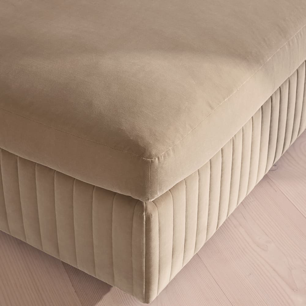Oona Ottoman - Velvet - Oyster - US - Images - Image 3