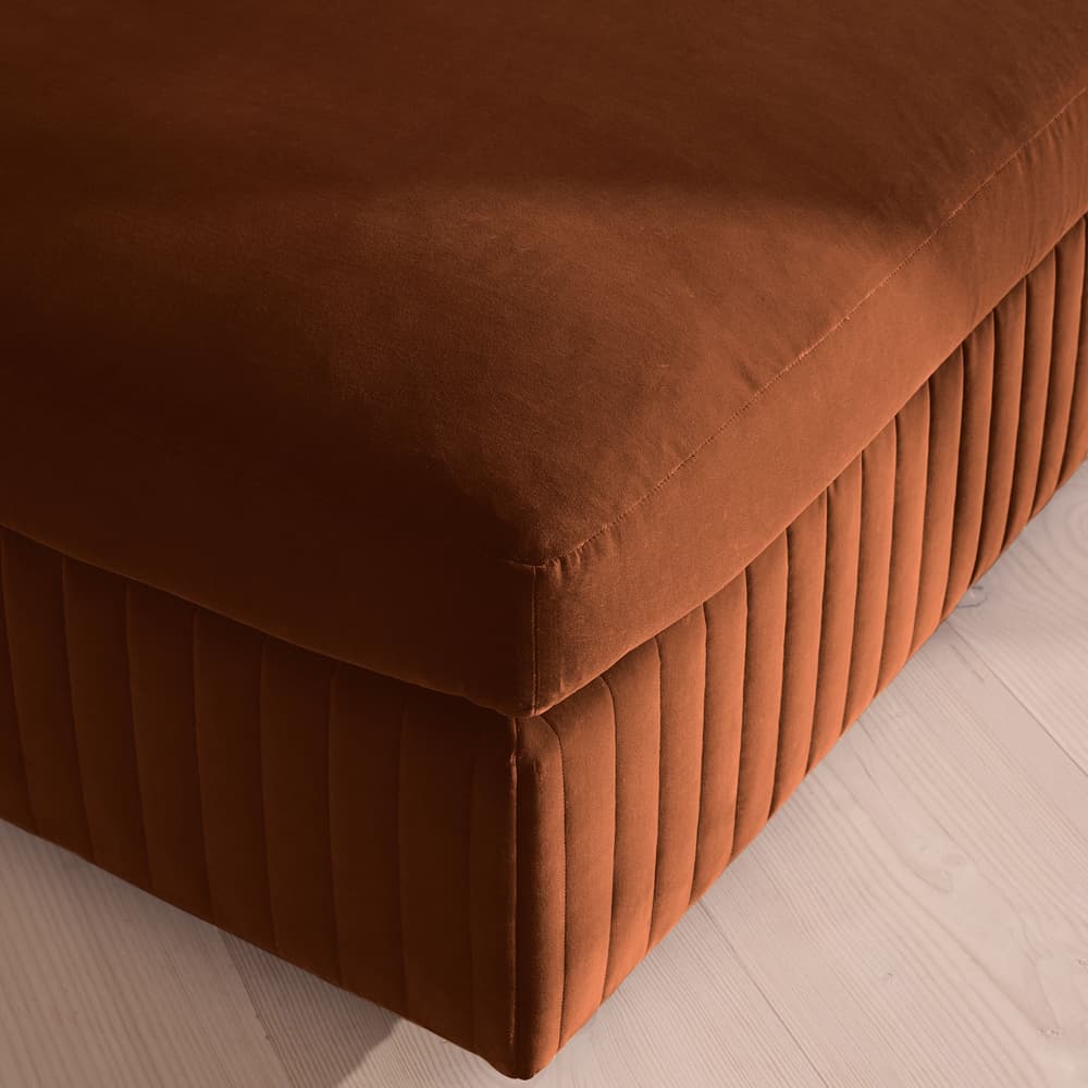 Oona Ottoman - Velvet - Cinnamon - UK - Images - Image 3