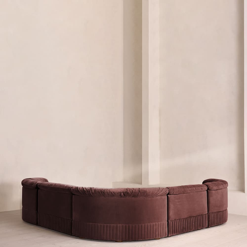 Oona Modular Sofa - Corner Sofa - Velvet - Aubergine - UK - Images - Image 3