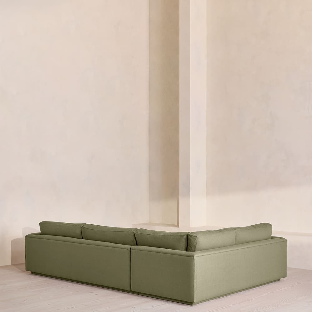 Mossley Right L-Shape Sofa - Linen - Sage - Images - Image 3