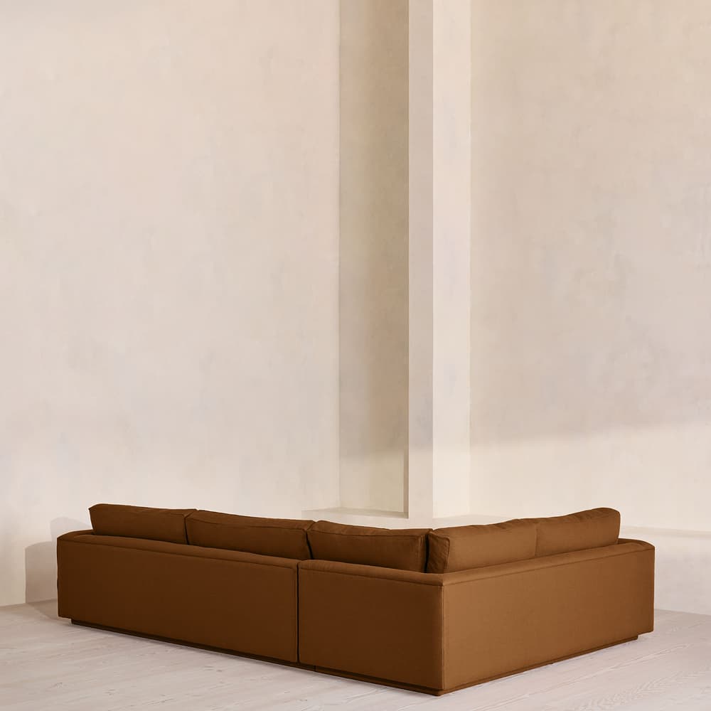 Mossley Right L-Shape Sofa - Linen - Terracotta - US - Images - Image 3