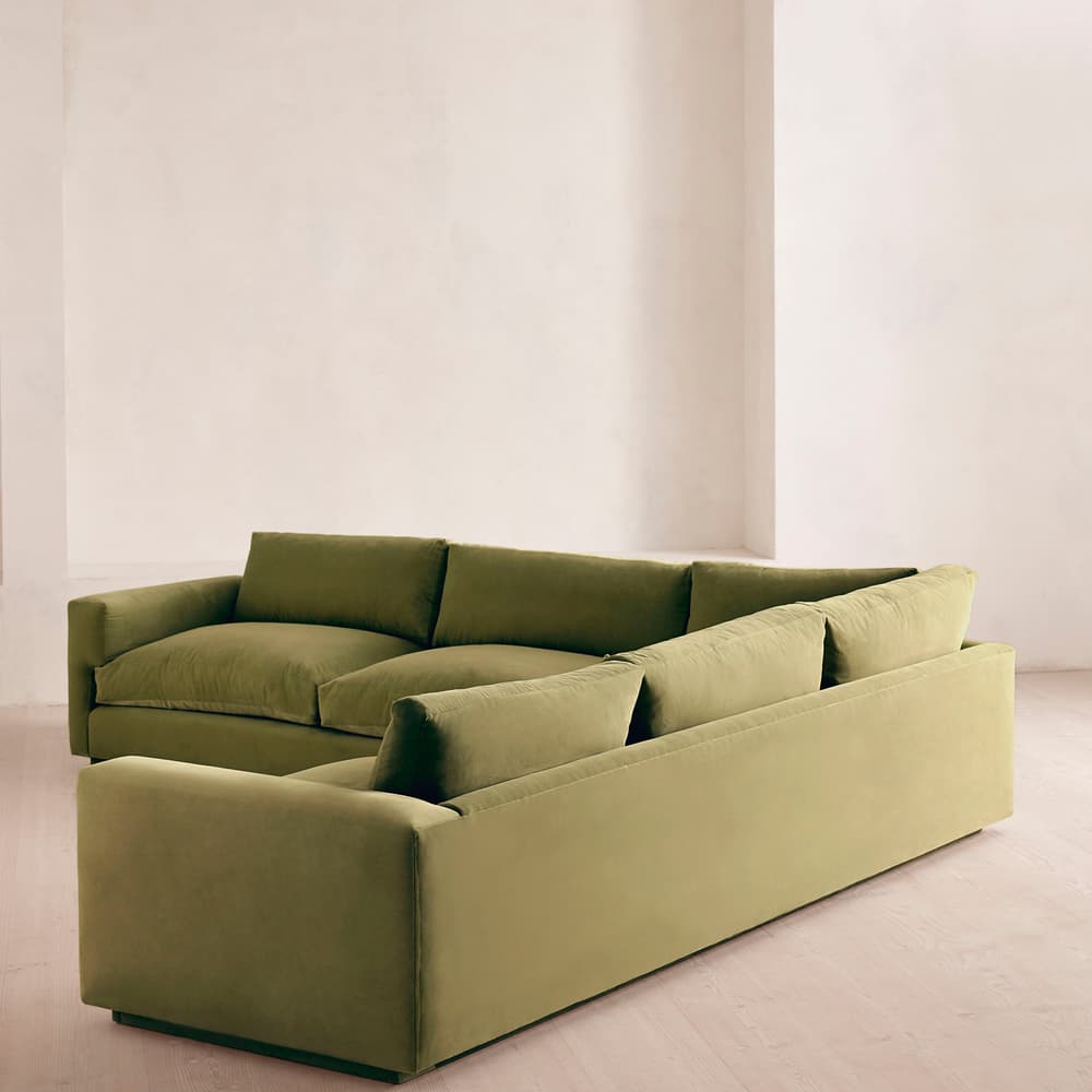 Mossley Corner Sofa - Velvet Lichen - Images - Image 3