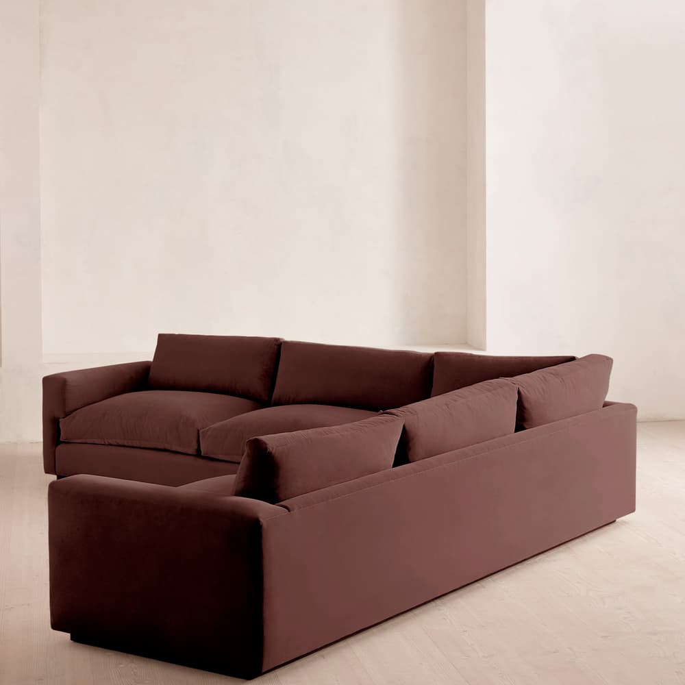Mossley Corner Sofa - Velvet - Aubergine - US - Images - Image 3