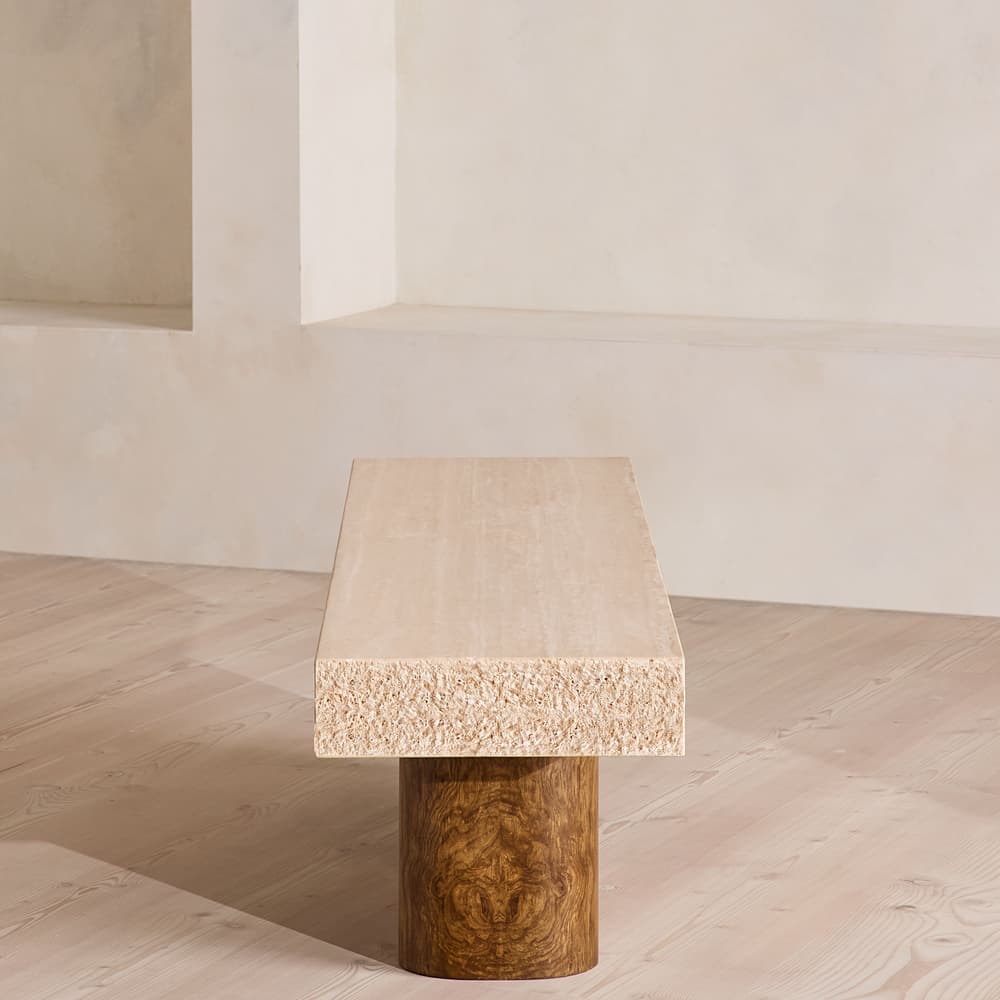 Ramsey Bench - Travertine - Images - Image 3