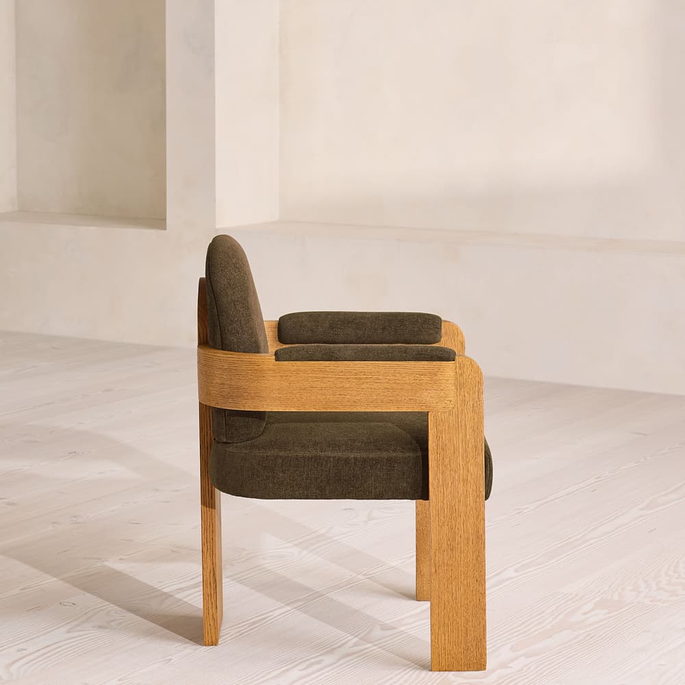 Emerson Dining Chair - Linen Chenille - Chocolate - UK - Images - Image 3