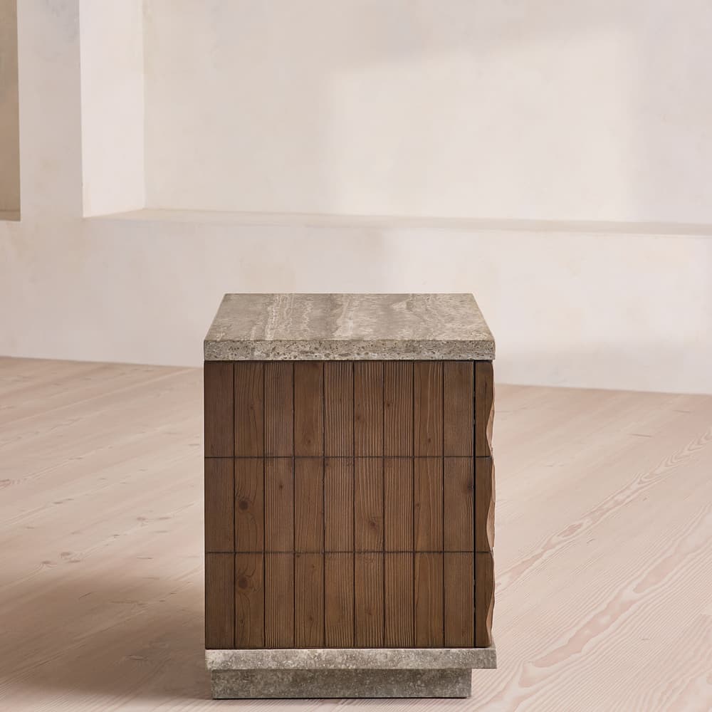 Alani Bedside Table - Travertine - Images - Image 3
