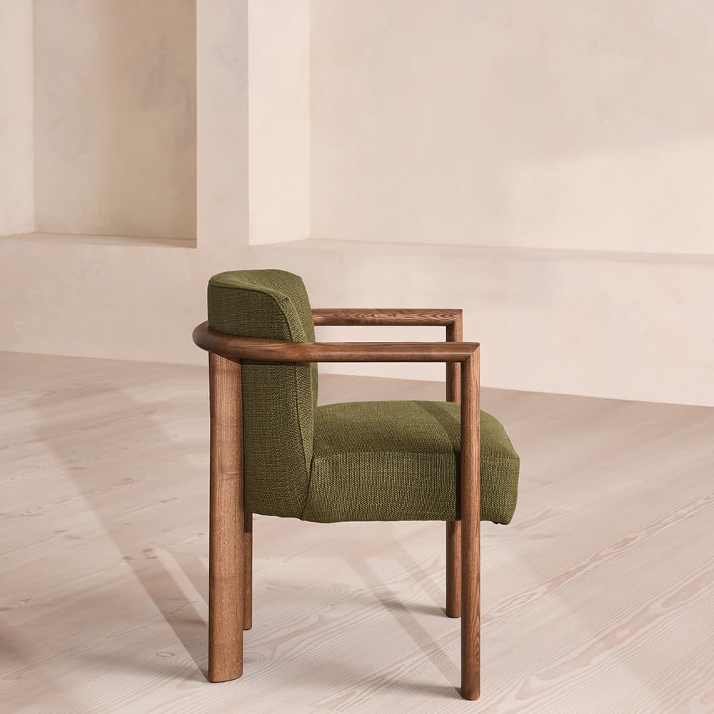 Aria Dining Chair - Wool Linen - Moss - UK - Images - Image 3
