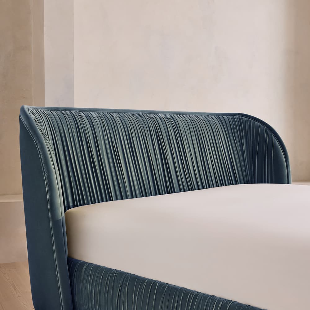 Blair Bed - King - Velvet - Grey Blue - US - Images - Image 3