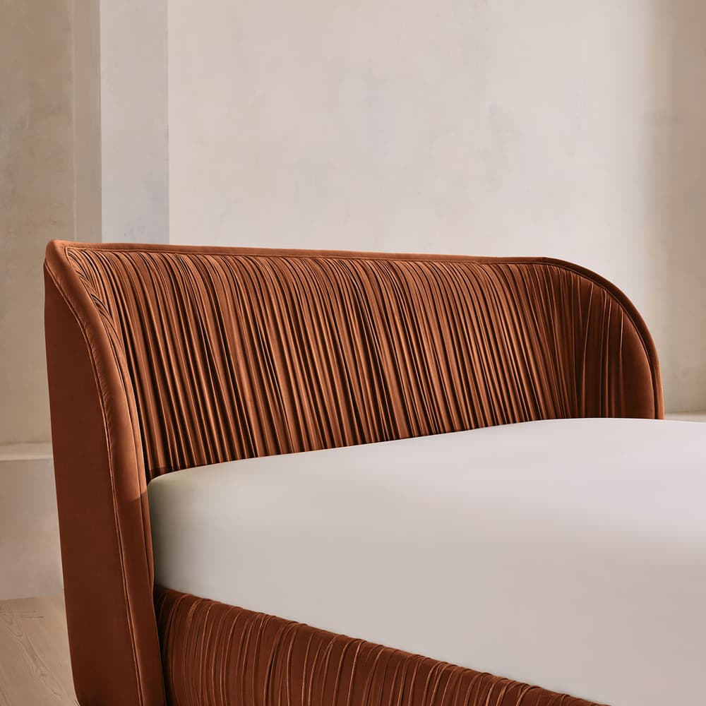 Blair Bed - King - Velvet - Cinnamon - US - Images - Image 3
