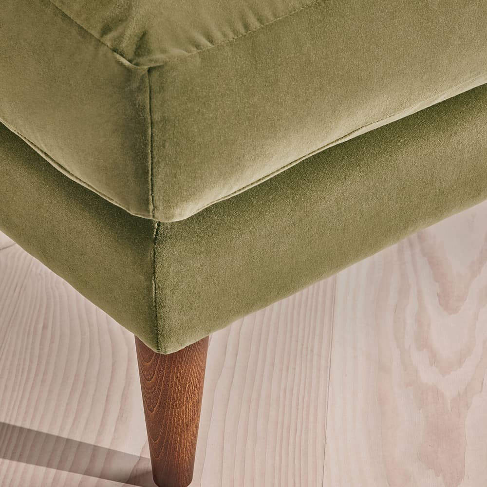 Reya Ottoman Velvet - Lichen - Images - Image 3