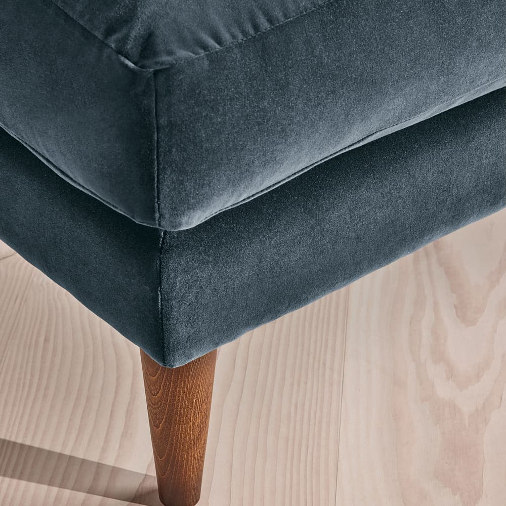 Reya Ottoman - Velvet - Grey Blue - US - Images - Image 3