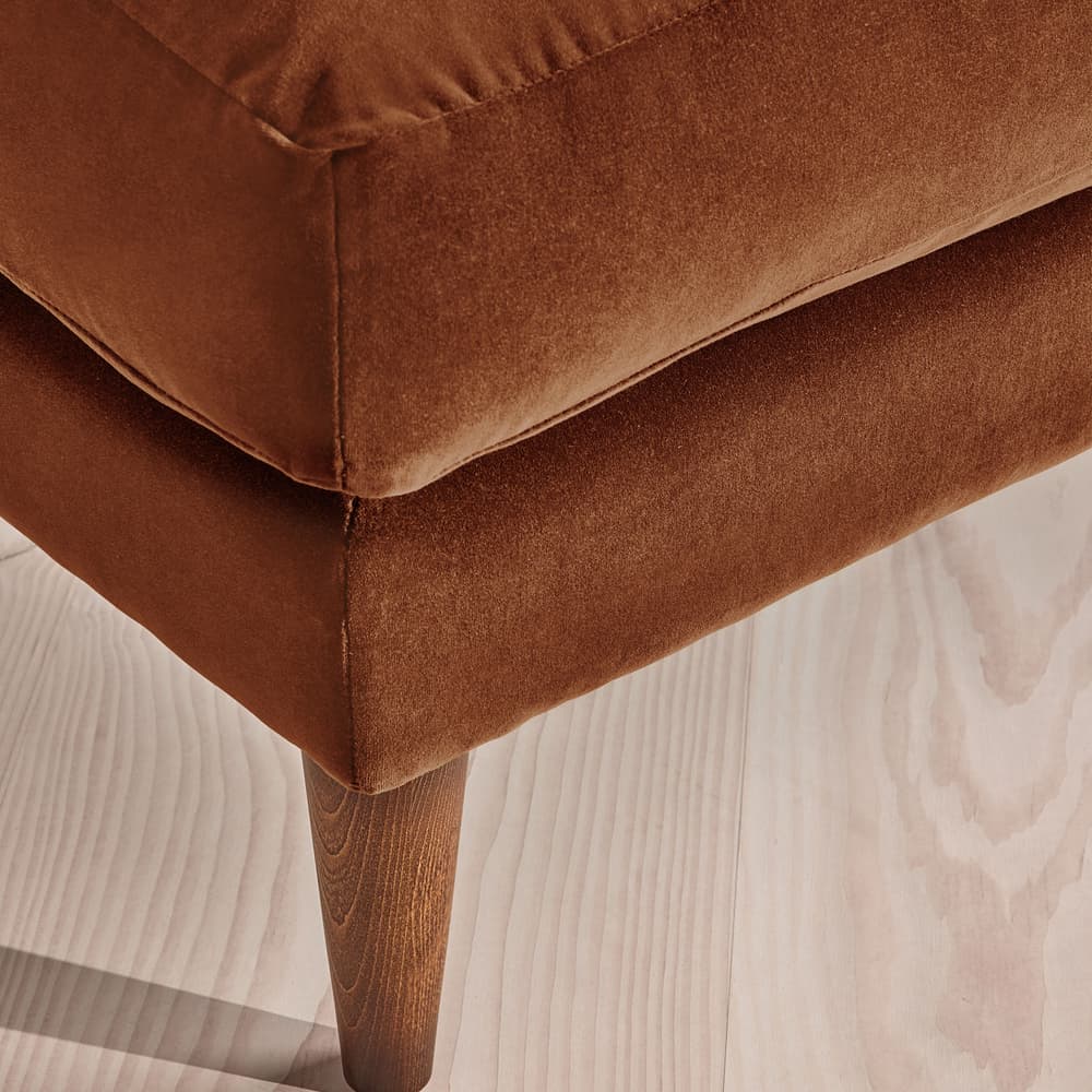 Reya Ottoman - Velvet - Cinnamon - US - Images - Image 3
