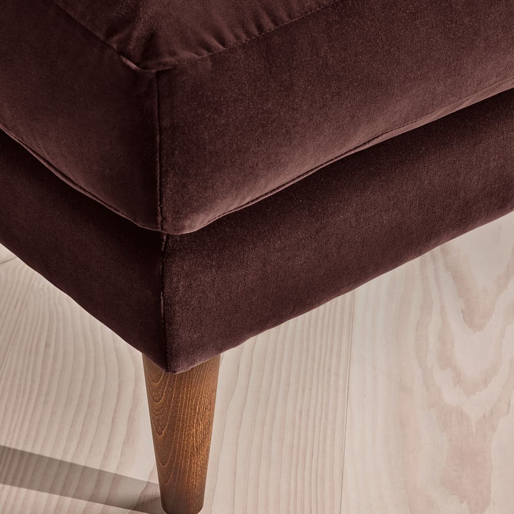 Reya Ottoman - Velvet - Aubergine - UK - Images - Image 3