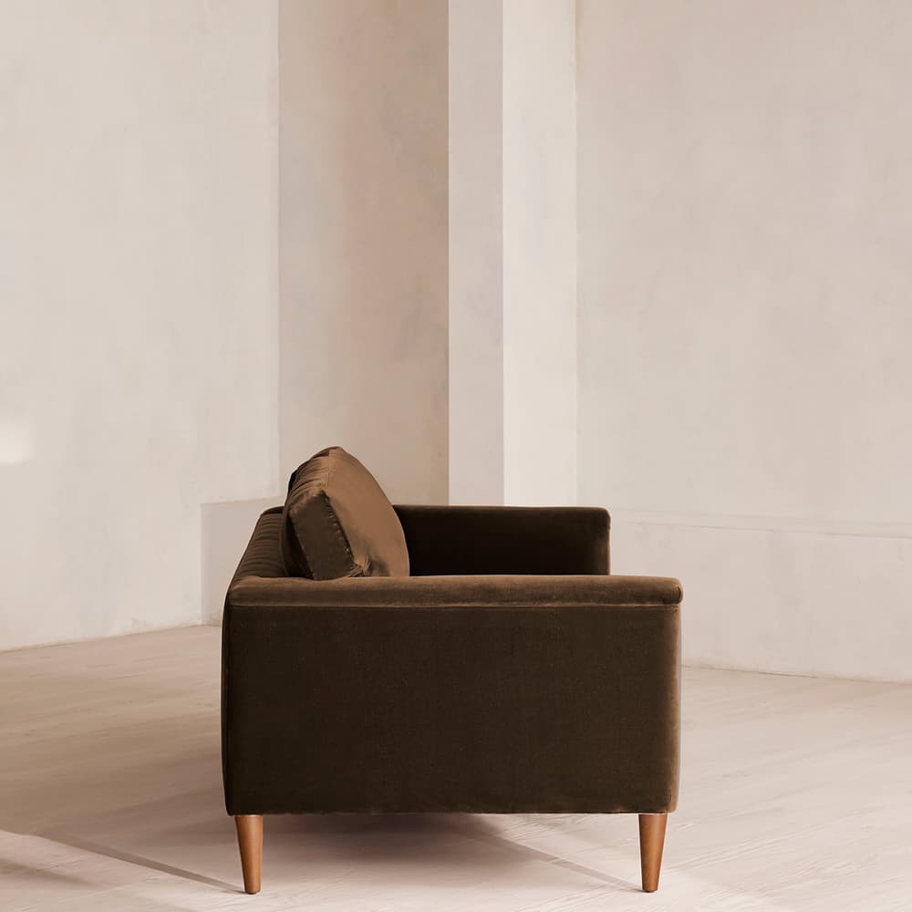 Reya Three Seater - Sofa - Velvet - Chocolate - Images - Image 3